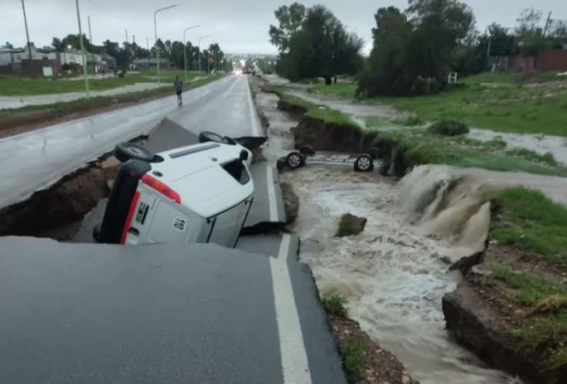 Alertan por el estado de rutas tras el temporal en Provincia